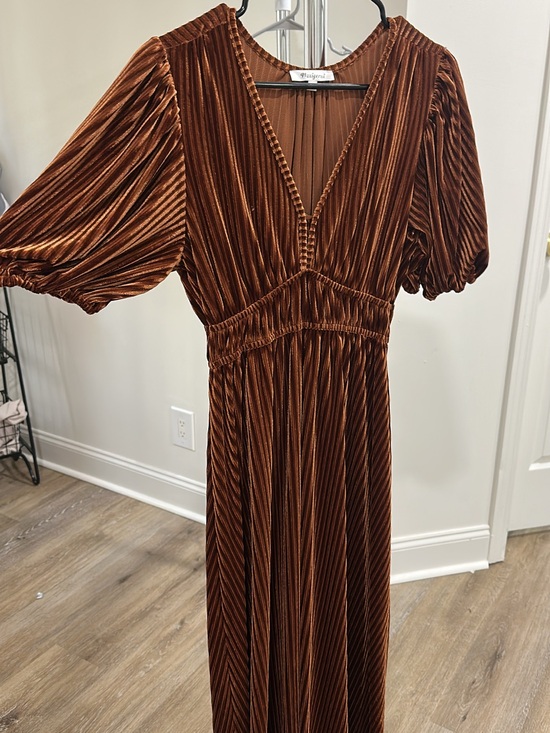 Reformation Dresses & Skirts - Reformation Rust Brown Velvet Maxi Dress